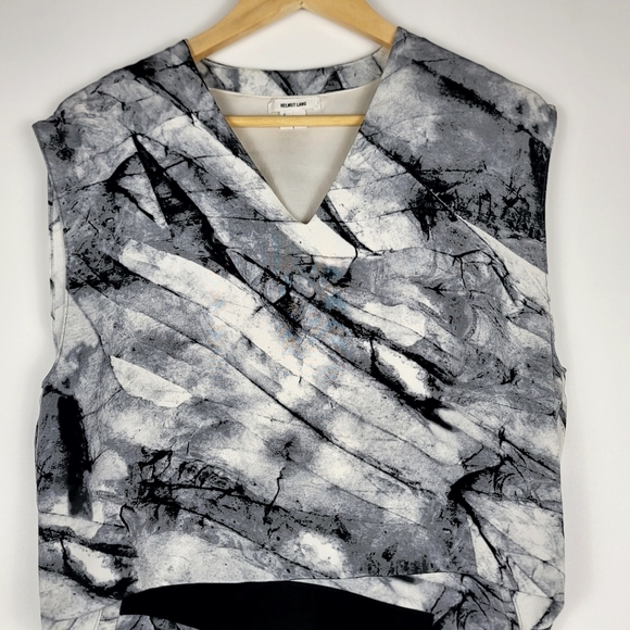 Helmut Lang abstract midi sleeveless dress uk size 00 - Picture 5 of 12